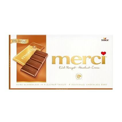 Amazon Com Merci Edel Nougat Tafelschokolade 112g Grocery