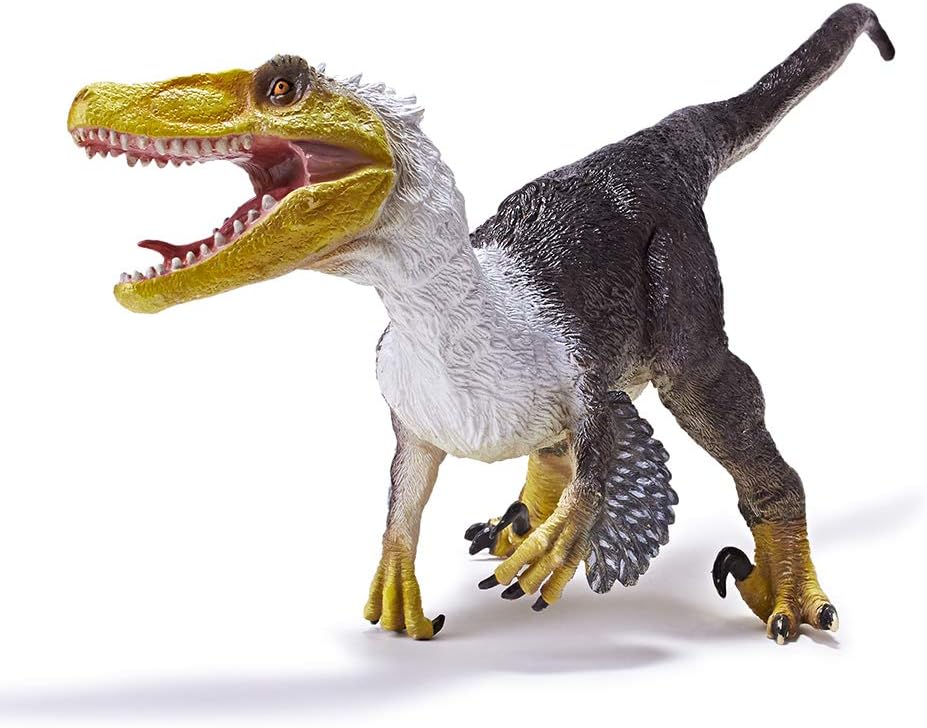 Amazon Com Recur Large Velociraptor Toys Figure Velocisaurus With Feathers Realistic Real Feel Dinosaur For Kids Children Toddlers Great Gift For Birthday Present Party Favor Christmas Desk Decoration Toys Games