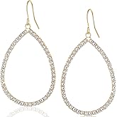 Simulated Diamond Teardrop Dangle Earrings For Women - Gold or Silver Tone with Cubic Zirconia - Hypoallergenic and Safe for Sensitive Ears