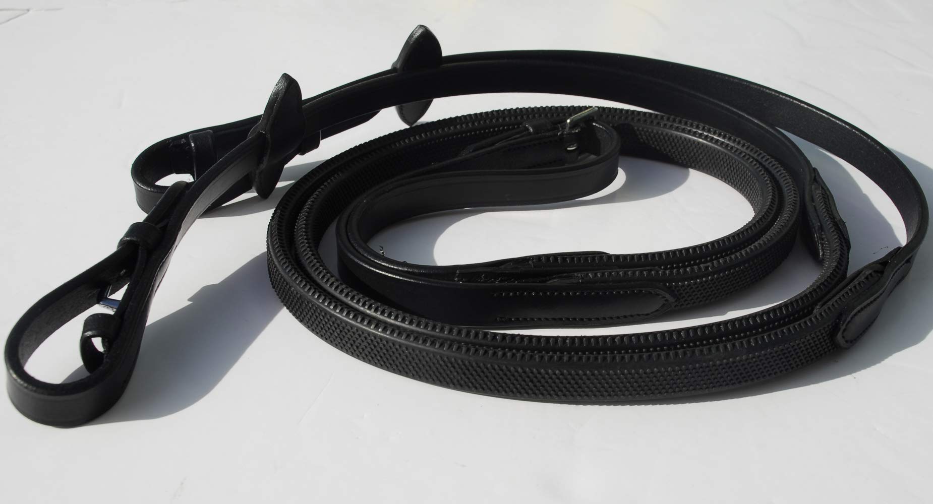 Rhinegold Pimple Grip Reins-Black