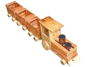 Edenzstudio Wooden Box Planter Laser Engraved Set of 3 (Pack of 2)