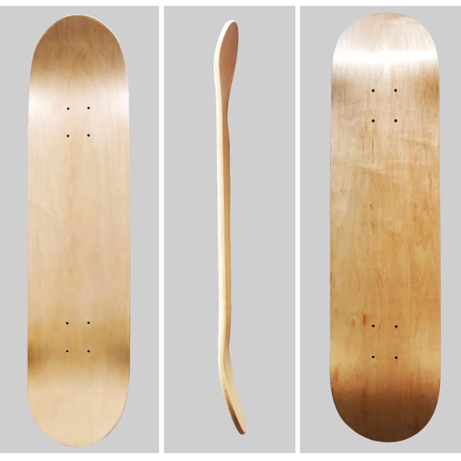 ybaymy Plain Skateboard Deck 2pcs Blank Skateboard Skatedeck wooden Skate Board Deck 31x8 inch for Kids Teenage Boys Girls