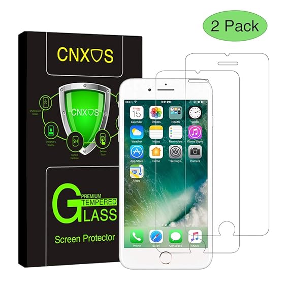 [2 Stück] Panzerglas Schutzfolie für iPhone 6/6s, CNXUS iPhone 6 6s Panzerglasfolie Ultra-klar 9H Härte Anti-Öl,Kratzer und B