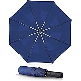 BAODINI Windproof Umbrella for Rain Folds Easily Automatic Open Close 46 inch Compact Travel Portable Umbrella for Men and Women