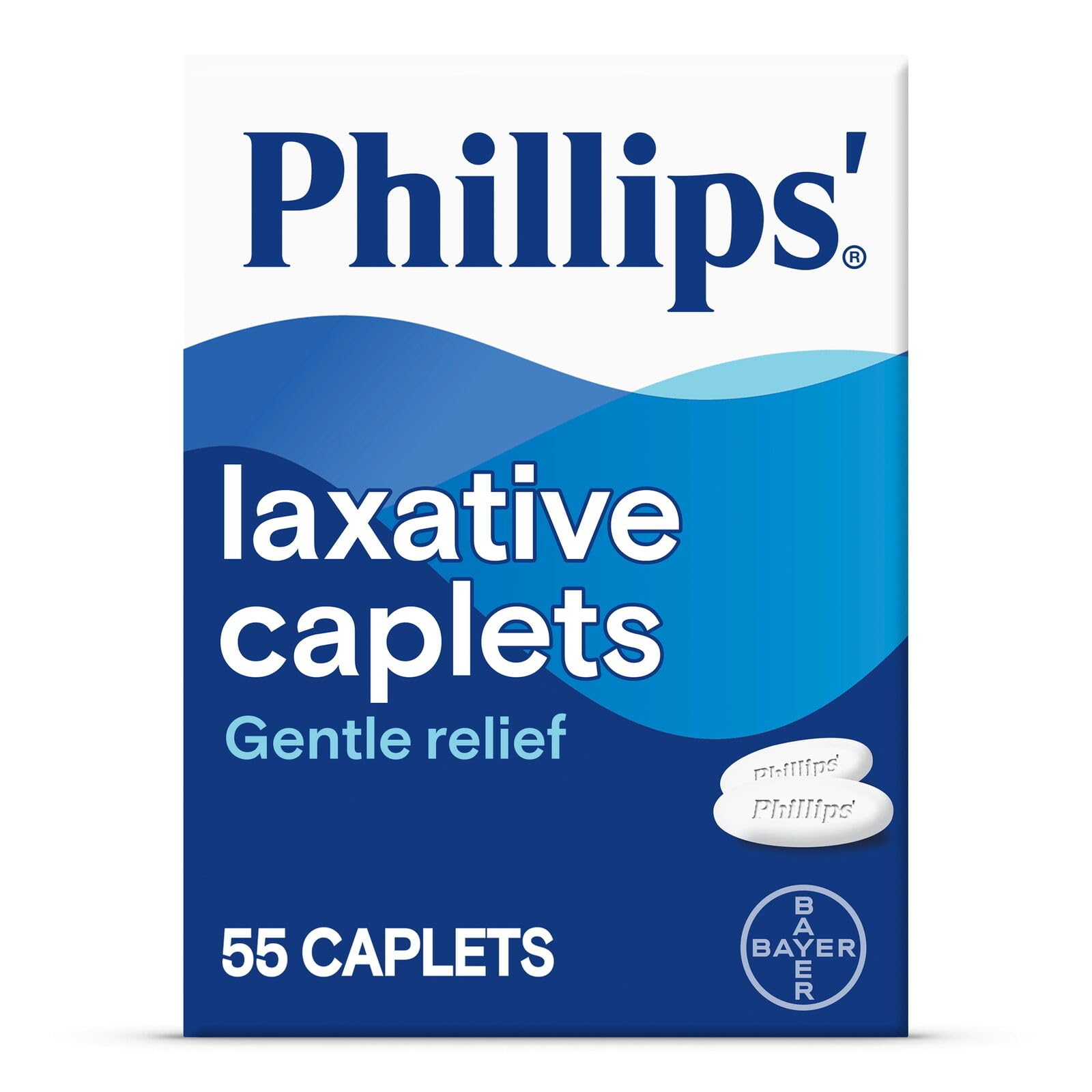 Phillips' Caplets, Laxative, 55 Count