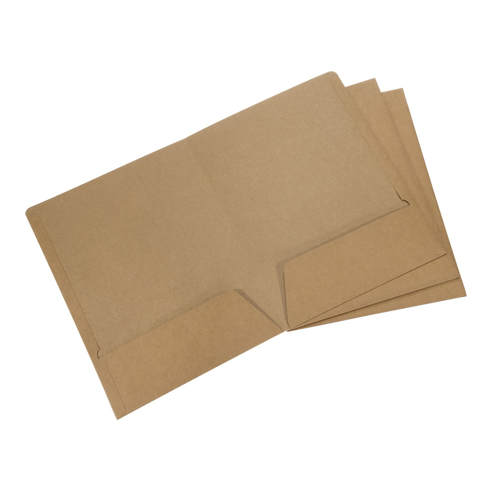 PATIKIL Two-Pocket Folders, 3 Pack A4 Letter Files Portfolio Storage Organizer Folder for Office Business, Brown