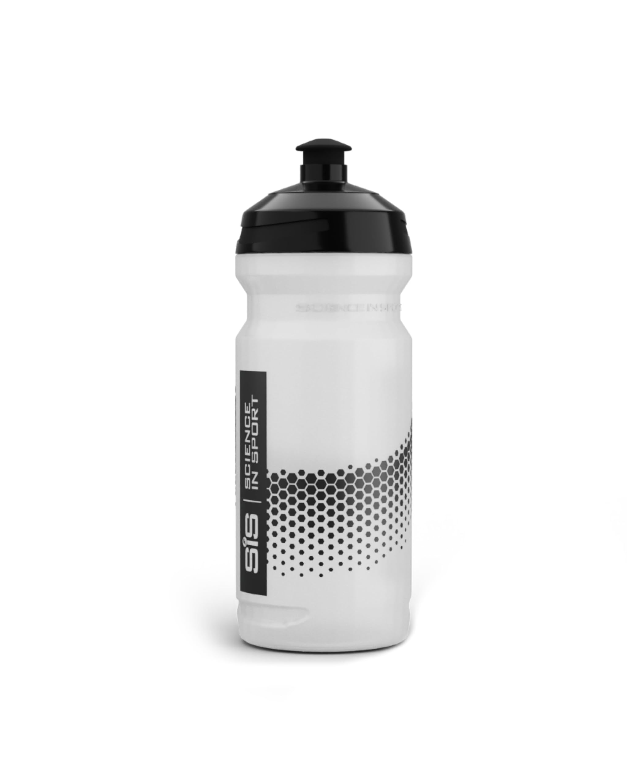 Science in Sport SIS Clear Sports Water Bottle, Wide Mouth Drink Bottle, Black Logo, Transparent, 600 ml (Design May Vary)
