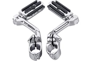 XFMT 1.25" 32 mm Long Angled Adjustable Highway Foot Pegs Peg Mount For Harley Davidson