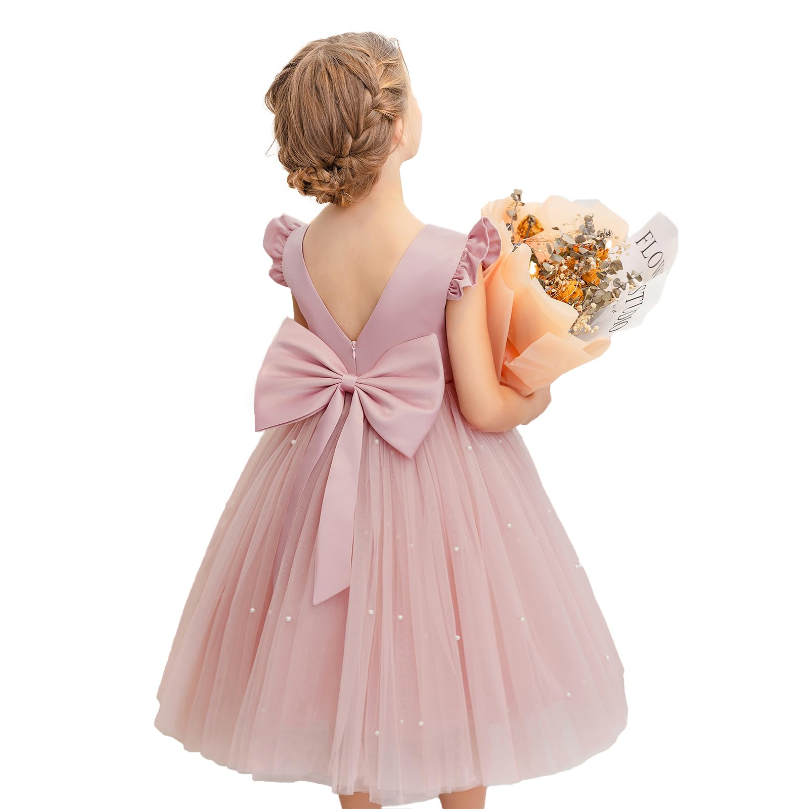V-back Formal Dress For Weddings JerrisApparel Flower Girls Dress Wedding Satin Dresses Princess Birthday Party Prom Ball Gown 8t Rose Birthday Party Dress For Girls V-back Formal Dress For Weddings JerrisApparel Flower Girls Dress Wedding Satin Dresses Princess Birthday Party Prom Ball Gown 8t Rose Birthday Party Dress For Girls