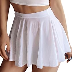 Women's Sexy Sheer Micro Mini Skirt - High Waist
