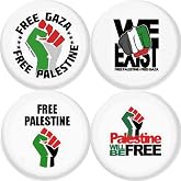 FREE PALESTINE 4 NEW LARGE 2.25" inch (57mm) buttons pins badges gaza end the occupation indestructible &hellip;