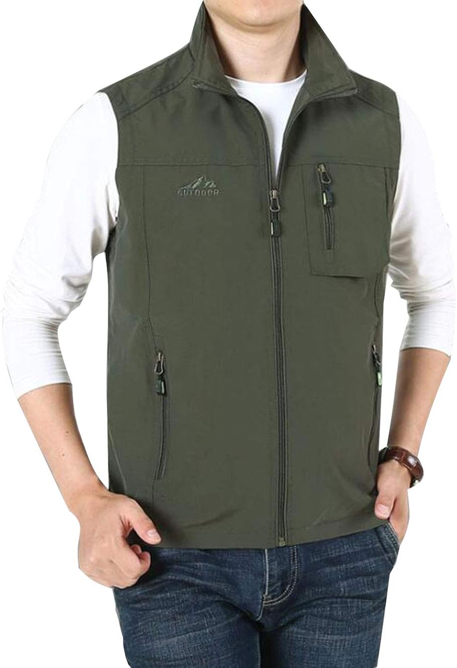 YangguTown Men's Summer and Autumn Lightweight Outwear Vest Fishing