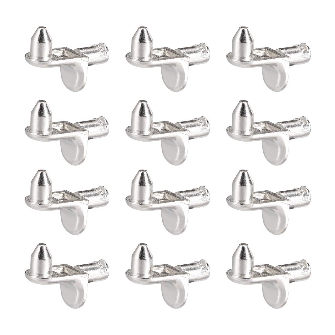 sourcing map Shelf Support Peg,5mm L-Shaped Support, Furniture Cabinet Shelf,Bracket Pegs with Pin,for Kitchen Furniture Book Shelves Supplies,Silver Tone 80pcs