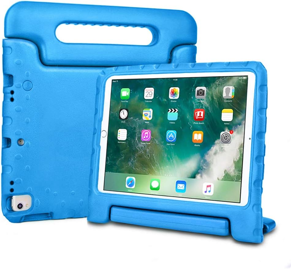 Bolete Case for New iPad 9th 8th 7th Generation 10.2 inch, iPad Air 3rd Generation Case, iPad Pro 10.5 Case, Portable EVA Foam Tablet Cover with Handle for Adult, Teen, Kids - Blue