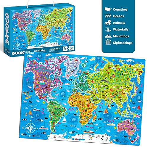 QUOKKA 100 Pieces Jigsaw Puzzles for Kids Ages 48 Big Floor Puzzles