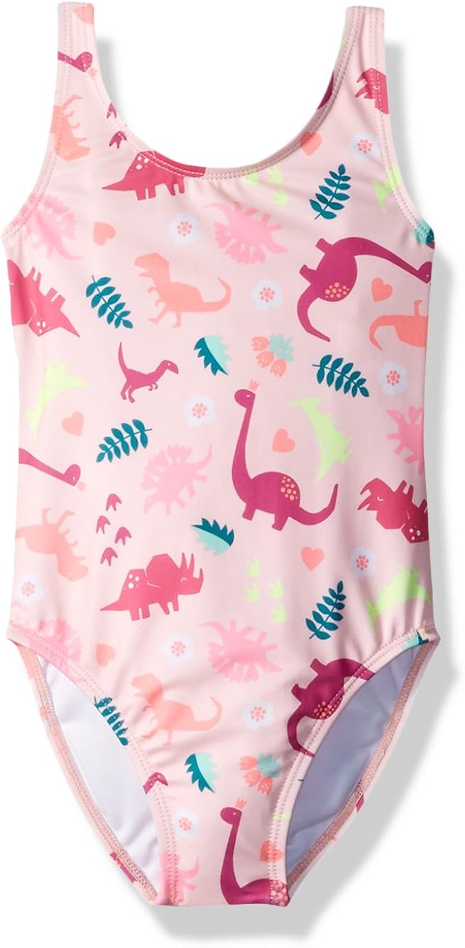 Gymboree Girls' Toddler 1Piece Swimsuit Dinosaur, Pink