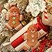 Sea Team Assorted Clay Figurine Ornaments Traditional Gingerbread Man Doll Gingerman Hanging Charms Christmas Tree Ornament Holiday Decorations, 4.5 inches, Set of 4