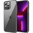 JETech Case for iPhone 13 Pro 6.1-Inch, Non-Yellowing Shockproof Phone Bumper Cover, Anti-Scratch Clear Back (Black)