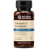 Nature's Sunshine Vitamin E Complete w/ Selenium, 60 Softgels |Powerful Antioxidant Supplement with Selenium and all Eight Molecules in the Vitamin E Family