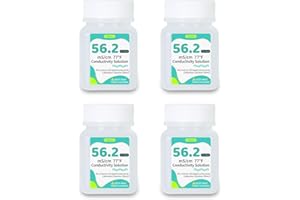 CIZTADA 56.2 mS/cm Calibration Solution Kit, 4-Pack 35.0ppt Conductivity Standard Calibration Solution 50 ml for Aquarium Salinity Tester, Pool Salt Tester, Hydroponics EC PPM Meter