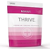 Le-Vel Thrive Boost – Premium Gluten-Free Greens Powder with pH Balancing Blend, Probiotics, Enzymes, Fruits, Vegetables, and Super Green Grasses – 30 Berry-Flavored Packets