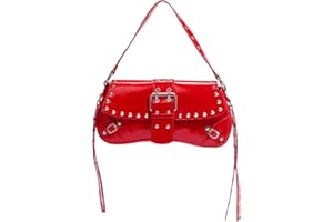 Verdusa Women's Shoulder Bag Y2K Handbag Goth Trendy Cute Studded Punk Rivet Purse