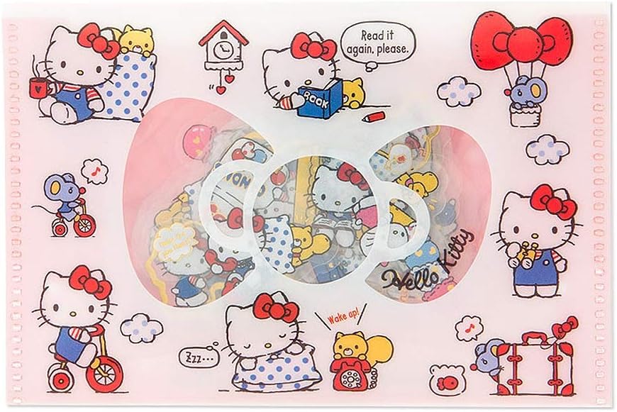 Sanrio Foil Stamping Planner Stickers with PVC Card Case/Pack of 45 (Hello Kitty [ 194875 ])