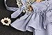 Summer Children Girls Dress Sleeveless Blue Striped Ruffles Dress + Headband 2PC Fashion Clothes for Girls