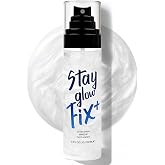 Setting Spray for Makeup, Long Lasting Hydrating Setting Spray Waterproof Resistant, Makeup Setting Spray for Face Body Primer with Shimmer Glow, Lightweight Dewy Finish Make Up Fixing Spray, 3.4Fl Oz