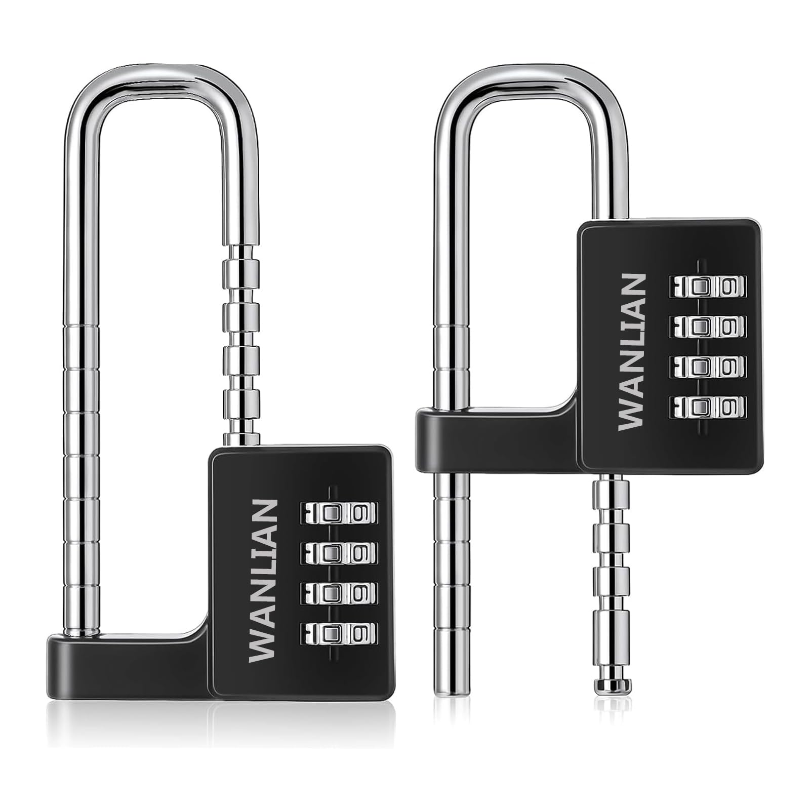 Photo 1 of Combination Lock,4 Digit Combination Lock 3/8Inch Long Shackle Outdoor Waterproof Padlock for School Locker, Gym Locker, Hasp Storage, Fence, Gate, Cooler, Case (Black, 1 Pack)