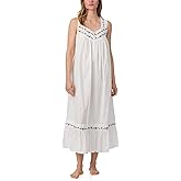 Eileen West Womens Sleepwear & Loungewear - Woven Lawn Collection - 100% Cotton Breathable Sleeveless 50" Long Nightgown