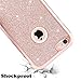 iPhone 6 Plus Case, iPhone 6s Plus Case, Anuck 3 in 1 Hybrid Shockproof Glitter Protective Case [Bling Sparkles] Heavy Duty Armor Defender Case Cover for Apple iPhone 6/6s Plus (5.5 inch) - Rose Gold