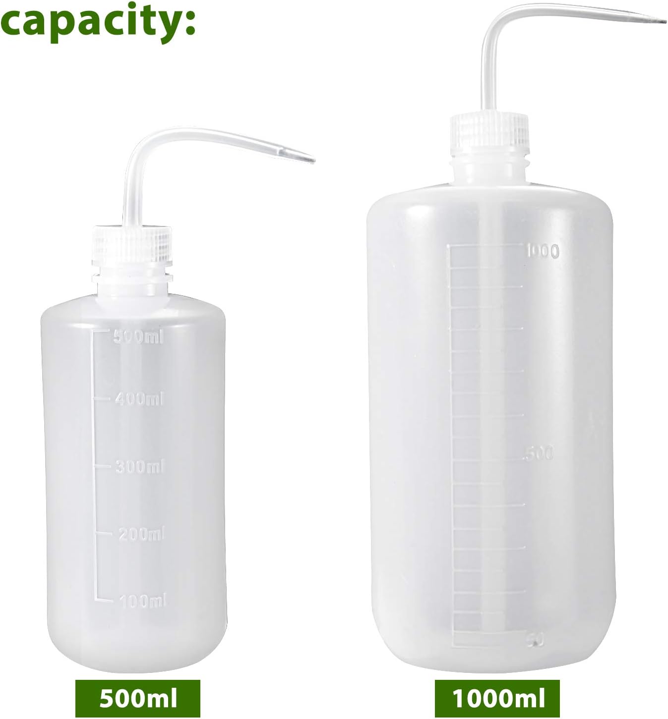 ZOUTOG Watering Can, 5 Pack Squirt Bottle, Plastic Wash Bottle, Squeeze Bottle for Plant Flower Succulent Watering - 1000ML and 500ML : Garden & Outdoor