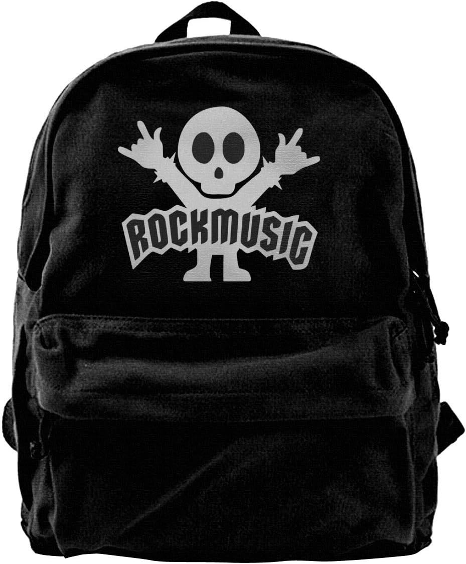 Rock Music Vintage Unisex Canvas Shoulder Bag Travel Backpack School