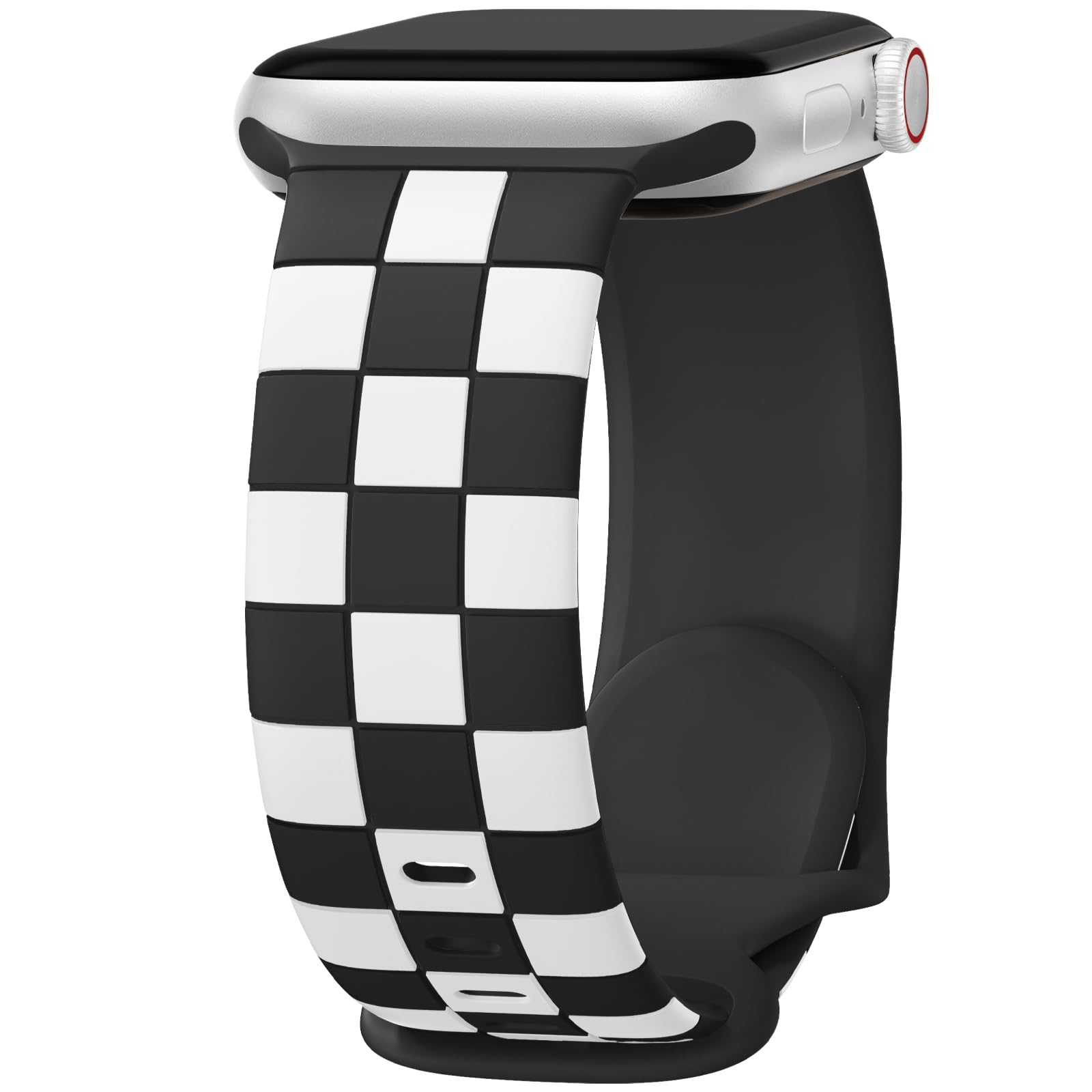 DaQin Checkered Band Compatible with Apple Watch Bands for Women 40mm 41mm 42mm 38mm Men, Cute Soft Silicone Dressy Designer Strap Repalacement Wristbands for iWatch Bands Series 11 10 SE 9 8 7 6 5 4