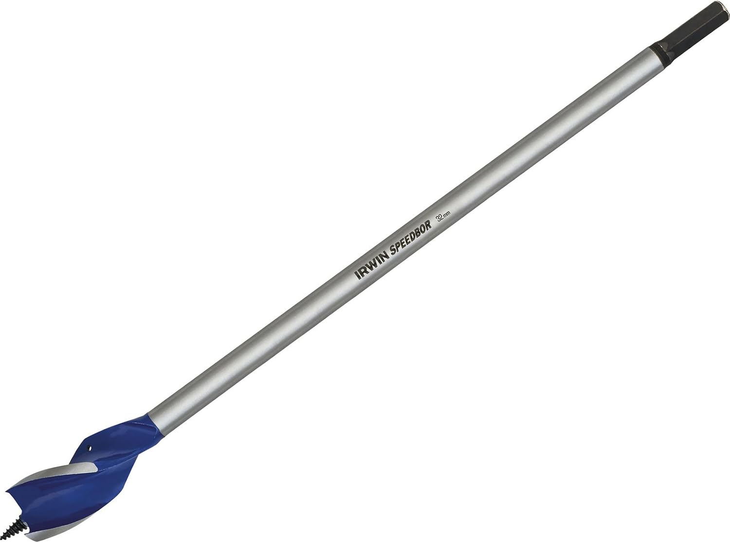 IRWIN 1922005 6X Blue Groove Long Wood Bit 32 mm x 16-Inch, Multi