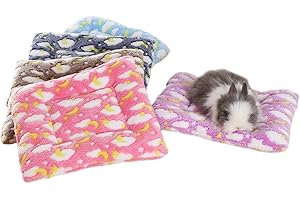 FLAdorepet Small Animal Guinea Pig Hamster Bed House Winter Warm Squirrel Hedgehog rabbit Chinchilla Bed Mat House Nest Hamster Accessories (Medium,Random)