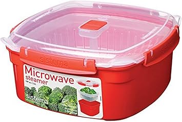Sistema Si1103 Micro Ondes A Vapeur Plastique Rouge 23 9 X 23 9 X 10 9 Cm Grand Amazon Fr Cuisine Maison