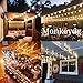 Monkeydg 100FT Globe String Lights G40 with 102 Clear Bulbs Indoor Outdoor Patio,Market,Cafe,Garden,Birthday,Wedding Backyard String Lights-5 Watt/120 Voltage/E12 Base -White Wire