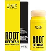 BABE ORIGINAL Root Refresh Dry Shampoo Powder for Clean & Volumized Hair| Instantly Absorb Oil & Odor | Aerosol-Free & Talc-Free | Travel-Friendly | Nourish Scalp with Aloe Vera, Caffeine & Arrowroot
