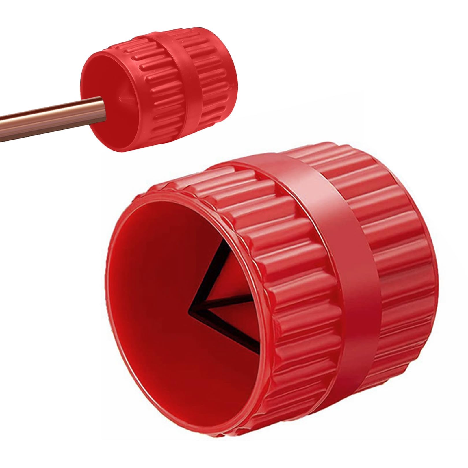 1Pcs Deburring Tool for Copper Pipe,Pipe Deburring Tool,Deburring Cutters Universal Pipe Reamer,External Deburrer Tool Tubing Chamfer Tool for 4-38mm plastic,copper pipes,PVC pipes or other hoses(Red)