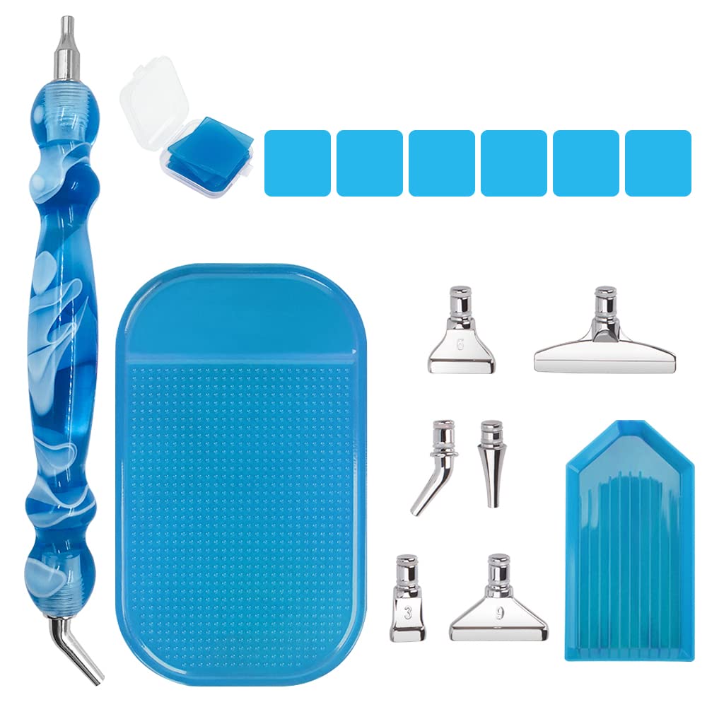 AIFUDA 16 Pcs Diamond Art Painting Pens Kits, Diamond Art Pens Screw Thread Tips 5D Diamond Paint Accessories Tools for DIY Craft, Comfort Grip and Faster Drilling