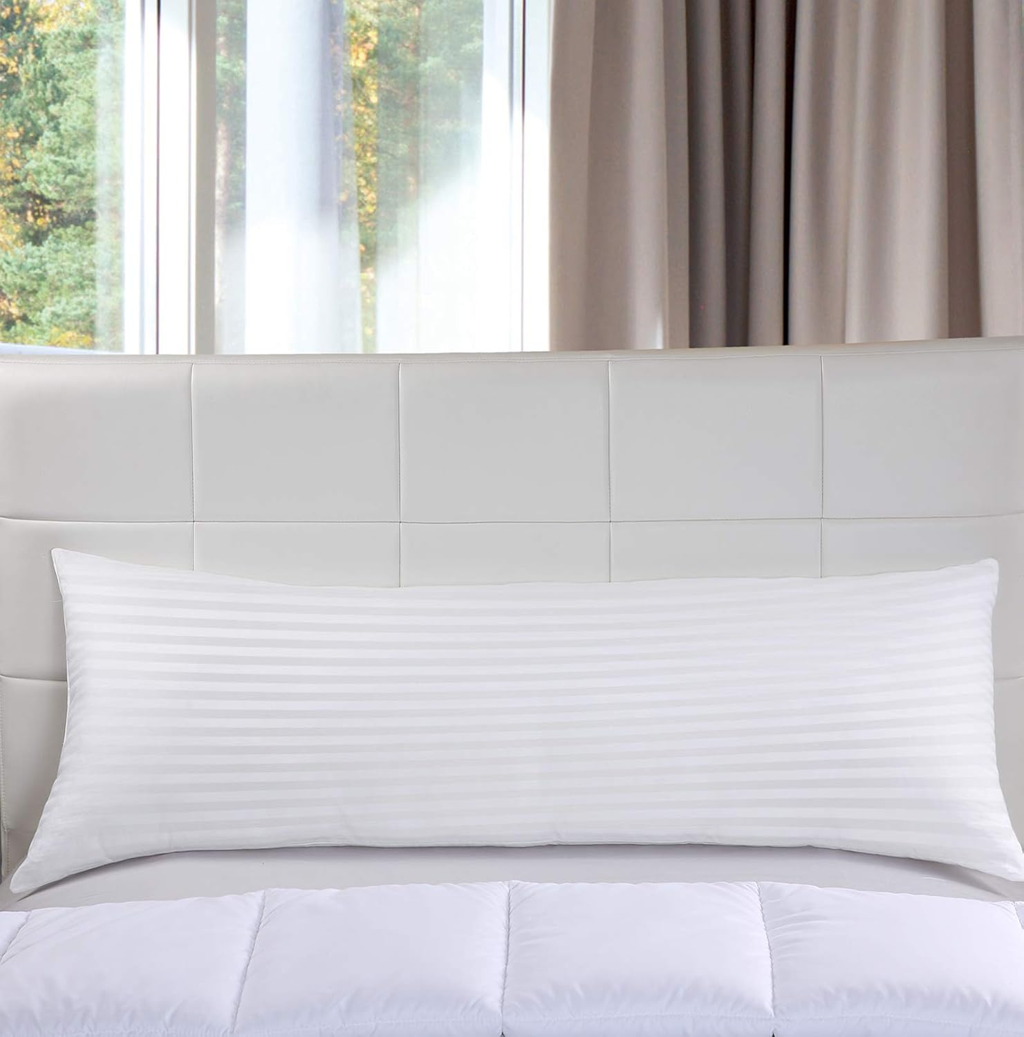 Utopia Bedding Soft Body Pillow - Long Side Sleeper Pillows for Use During Pregnancy - 100% Cotton Cover with Soft Polyester Filling (Single Pack): Home & Kitchen