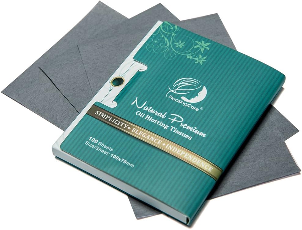 Natural Bamboo Charcoal Oil Absorbing Tissues - 200 Counts in 2 Pack, Easy Take Out Design - Top Rated #1 Oil Blotting Paper, Premium Handy Face Blotting Sheets - Oily Skin Care or Make Up Must Have! - Image 5