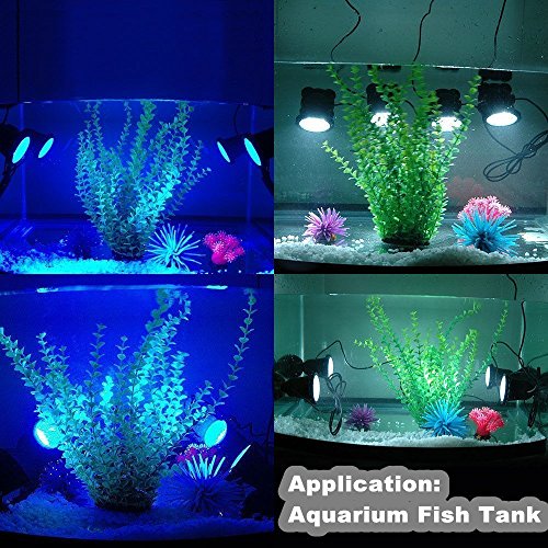 Deckey Waterproof 36 LED Submersible Spotlight Landscape Lamp for Aquarium Fish Tank, Garden Fountain, Pond Pool (3 Pack)