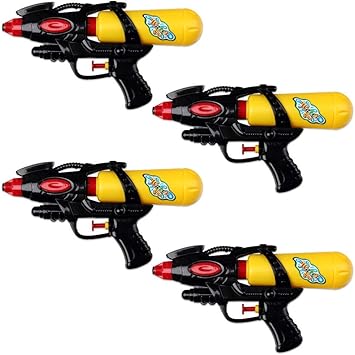 Schramm 4 Stuck Wasserpistole 21cm Mit Tank Schwarz Wasserpistolen Wasser Pistole Water Gun Watergun Wassergewehr Wassergewehre 4er Pack Amazon De Spielzeug
