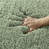 Norcho 17 Inch x 27 Inch Microfiber Water Absorbent Non-slip Antibacterial Rubber Bath Mat - Grass Green