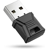 Molltto Black USB Bluetooth Adapter for PC, Bluetooth 5.3 USB Dongle | Plug and Play Mini USB Receiver for Desktop, Laptop, Headphones, Keyboard, Mouse, Windows 11/10/8.1
