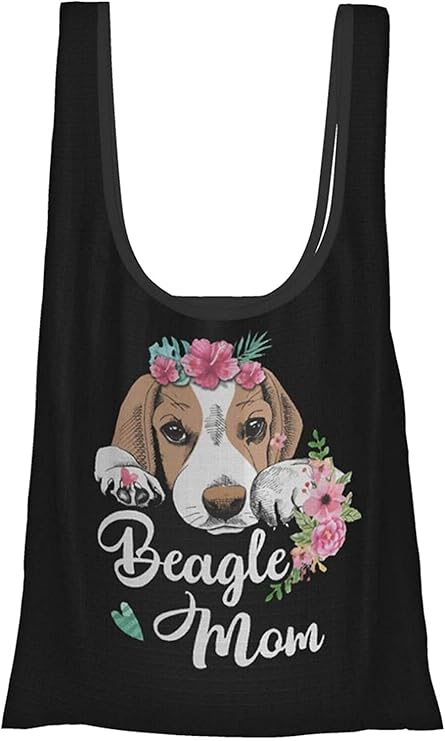 Bolso de lona para mujer con diseño de flores divertidas, reutilizable