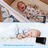 HelloBaby No Wifi Baby Monitor 2 Cameras 5" Split Screen Night Vision view 4